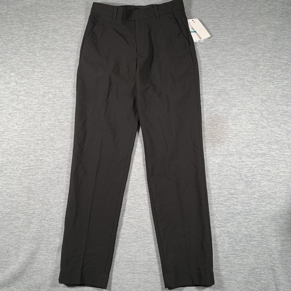 Calvin Klein Pants Womens 16 Black Slim Fit Stretch Dress Twill Straight
